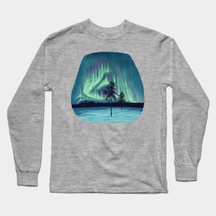 Northern lights winter Long Sleeve T-Shirt